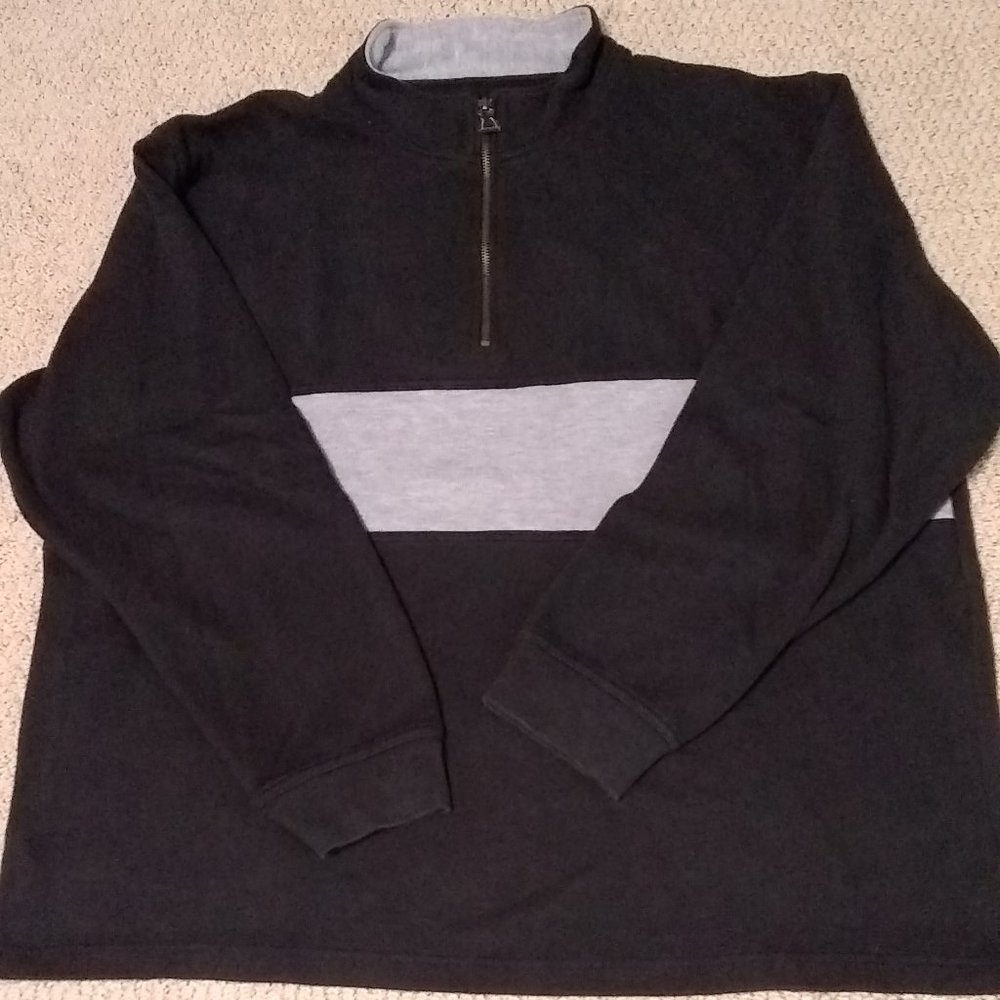 Consensus zip up cotton/poly jacket gray/black